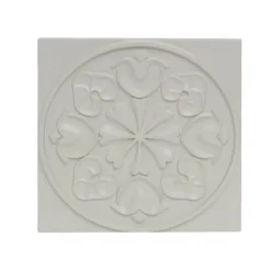 Decorazione murale in legno (L50 cm) Mandala Bianco