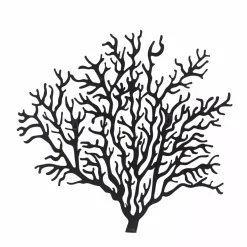 Decorazione murale in metallo (Alt 56 cm) Corallo Nero