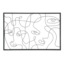 Decorazione murale in metallo (90 x Alt 60 cm) Poker face Nero