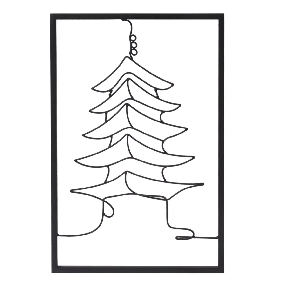 Decorazione murale in metallo (Alt 80 cm) Tempio Nero