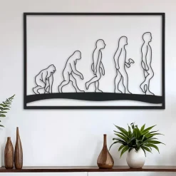 Decorazione murale in metallo (70 x Alt 50 cm) Evolution Nero