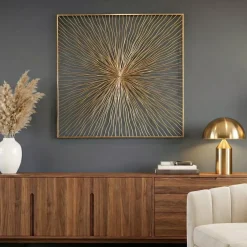 Decorazione murale in metallo (71 cm) Helionis Oro