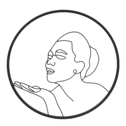 Decorazione murale rotonda in metallo (D60 cm) Woman Nero