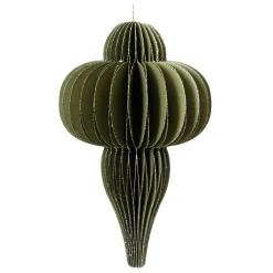 Decorazione natalizia da appendere in carta (H20 cm) con chiusura magnetica Verde rosmarino
