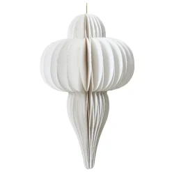 Decorazione natalizia da appendere in carta (H20 cm) con chiusura magnetica Bianco