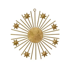 Decorazione natalizia da appendere in metallo (D15 cm) Luce di stelle Oro