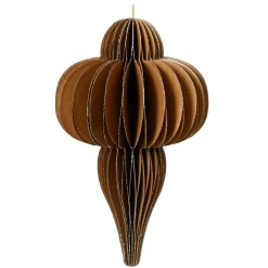 Decorazione natalizia da appendere in carta (H20 cm) con chiusura magnetica Marrone caffè