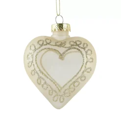 Decorazione natalizia da appendere (H10 cm) Cuore incantevole Trasparente