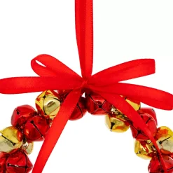 Decorazione natalizia da appendere in metallo (D10,5 cm) Campanelli Rosso