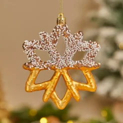 Decorazione natalizia da appendere (H13 cm) Fiocco goloso Cioccolato