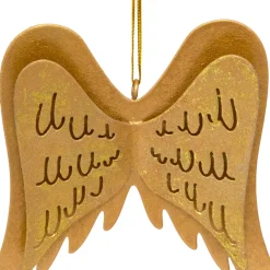 Decorazione natalizia da appendere in metallo (H11 cm) Ali d'angelo Oro