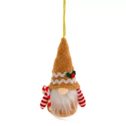 Decorazione natalizia da appendere (H14 cm) Folletto goloso Marrone chiaro