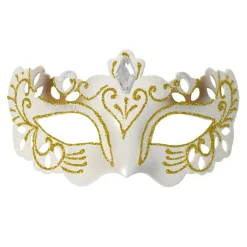 Decorazione natalizia da appendere (H10 cm) Maschera Bianca