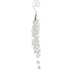 Decorazione natalizia da appendere (H15 cm) Diamanti di brina Trasparente
