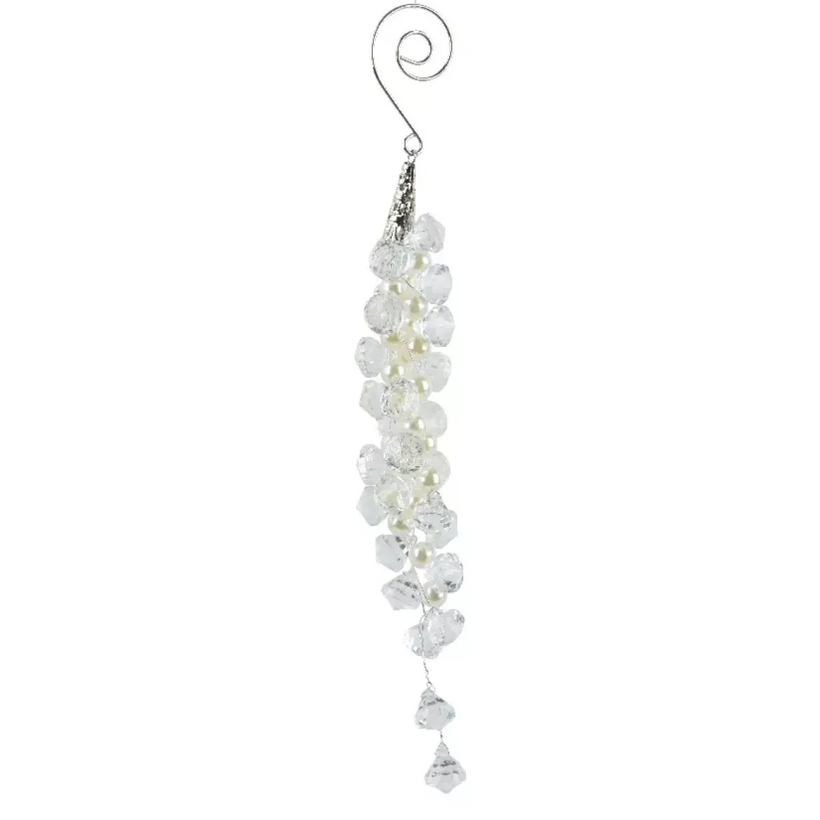 Decorazione natalizia da appendere (H15 cm) Diamanti di brina Trasparente