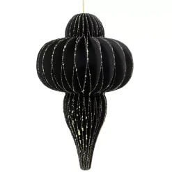 Decorazione natalizia da appendere in carta (H20 cm) chiusura Magnetica Nero