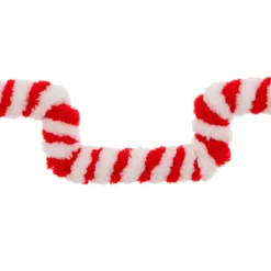Decorazione natalizia sospesa in metallo (H15 cm) Albero di Natale zucchero filato Rosso e bianco