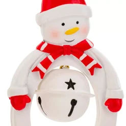 Decorazione natalizia sospesa in metallo (H10 cm) Campana e pupazzo di neve