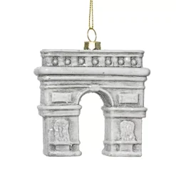 Decorazione Natalizia Sospesa (H16 cm) Arco di Trionfo Grigio