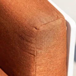 Divano da giardino in alluminio 2 posti Monte Carlo Bianco e terracotta