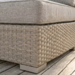 Divano da giardino in resina intrecciata 2 posti Palma Grigio e tortora