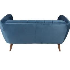Divano a due posti in velluto (164 cm) Rory Blu scuro