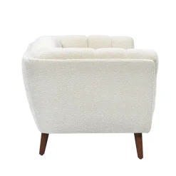 Divano diritto 2 posti in bouclé (164 cm) Rory Ecru