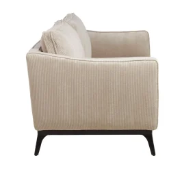 Divano diritto 2 posti in velluto a coste (169 cm) Owen Beige