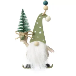 Elfo di Natale da appendere (H11 cm) Il mio albero Verde