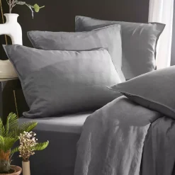 Federa cuscino a rullo lyocell Tencel™ lavata (27 x 185 cm) Olivia Granito Grigio