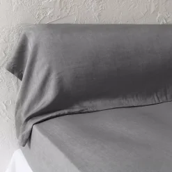 Federa cuscino a rullo lyocell Tencel™ lavata (27 x 185 cm) Olivia Granito Grigio