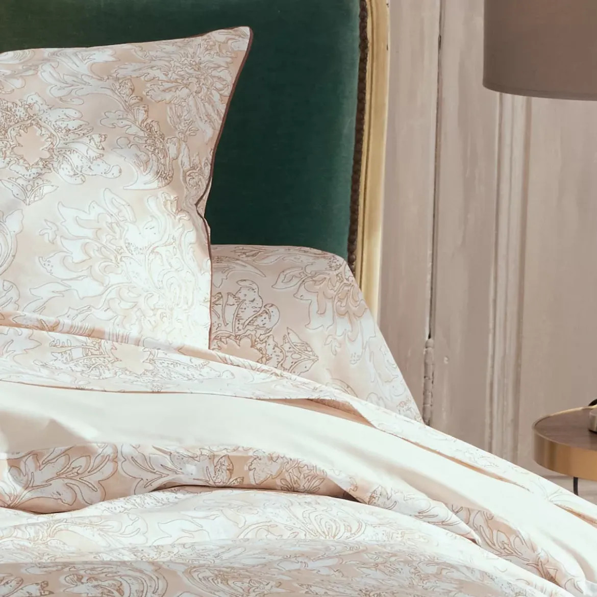 Federa cuscino a rullo percalle di cotone (200 cm) Palazzo Beige