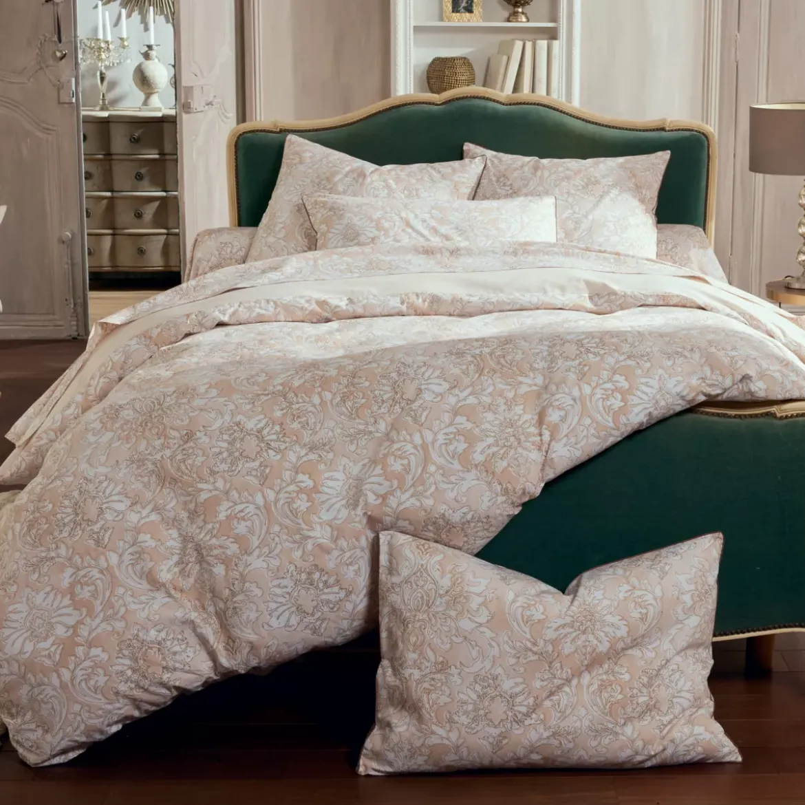Federa cuscino a rullo percalle di cotone (200 cm) Palazzo Beige