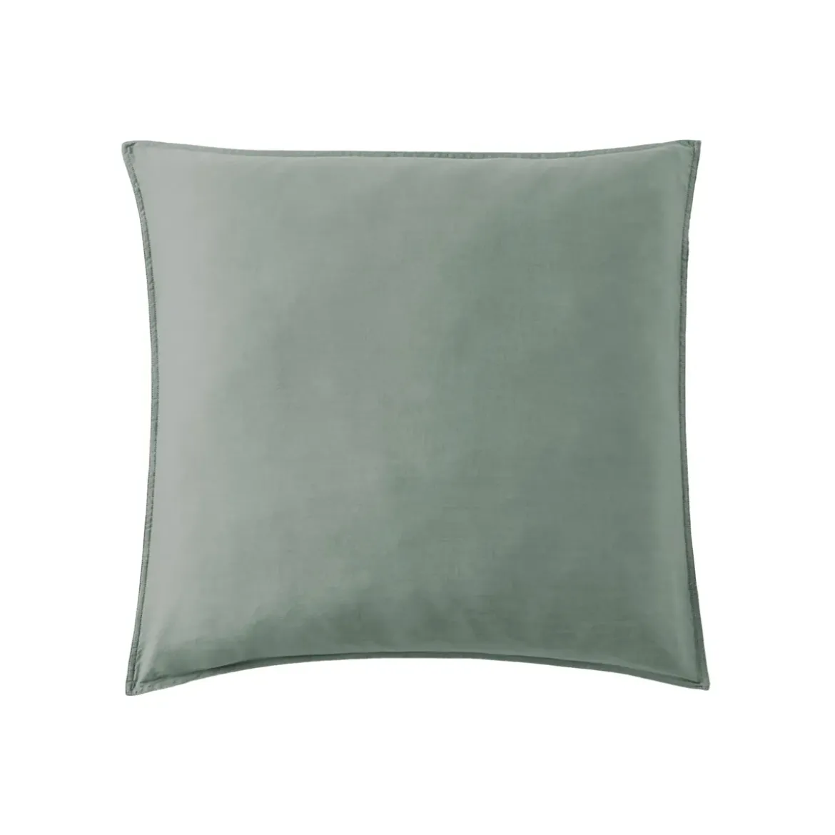Federa cuscino letto quadrato lyocell Tencel™ lavato (63 x 63 cm) Olivia Verde eucalipto