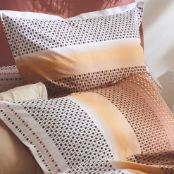 Federa cuscino letto quadrato cotone (65 x 65 cm) Niagara Marrone castagna