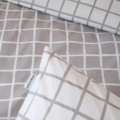 Federa cuscino letto quadrata in percalle di cotone (65 x 65 cm) Max Grigio