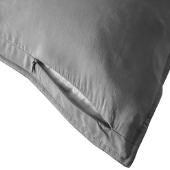 Federa cuscino letto quadrata lyocell Tencel™ lavato (80 x 80 cm) Olivia Grigio granito