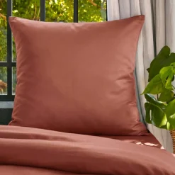 Federa cuscino letto quadrato lyocell Tencel™ lavato (80 x 80 cm) Olivia Terracotta