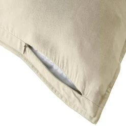 Federa cuscino letto quadrato lyocell Tencel™ lavato (80 x 80 cm) Olivia Beige pampa