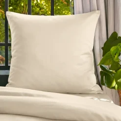 Federa cuscino letto quadrato lyocell Tencel™ lavato (80 x 80 cm) Olivia Beige pampa
