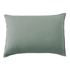 Federa cuscino letto rettangolare in lyocell Tencel™ lavato (50 x 80 cm) Olivia Verde eucalipto