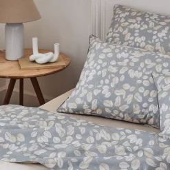 Federa cuscino letto rettangolare percalle di cotone (50 x 70 cm) Lison Grigia