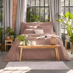 Federa cuscino letto rettangolare in lyocell Tencel™ lavato (50 x 80 cm) Olivia Rosa blush
