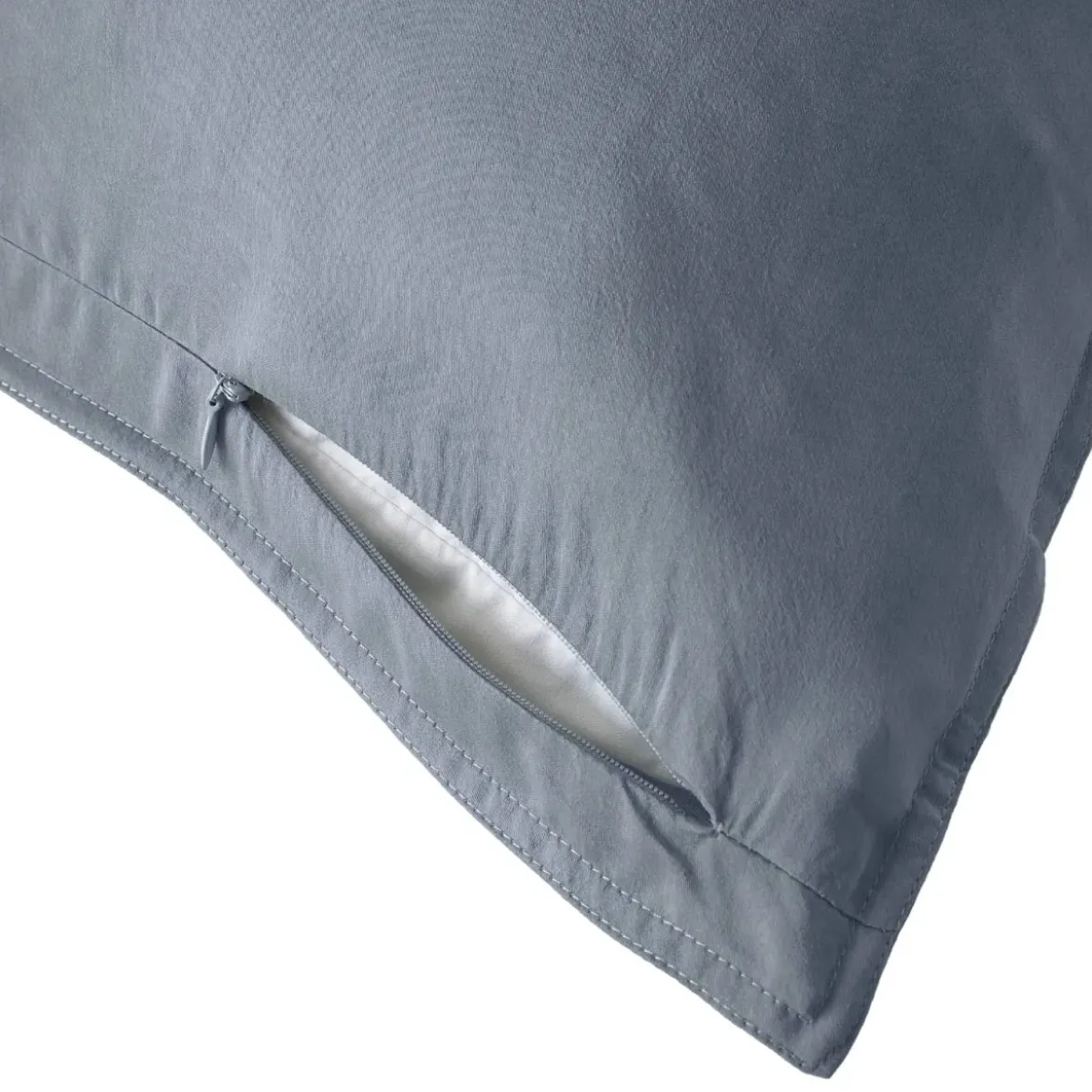 Federa cuscino letto rettangolare lyocell Tencel™ lavato (50 x 70 cm) Olivia Blu Stone