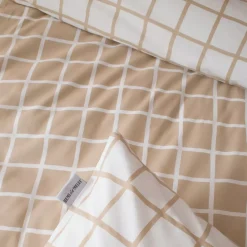 Federa cuscino letto rettangolare percalle di cotone (50 x 70 cm) Max Beige