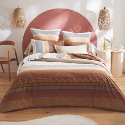 Federa cuscino letto rettangolare cotone (50 x 70 cm) Niagara Marrone castagna