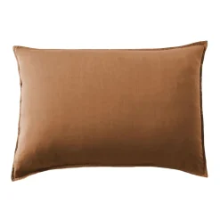 Federa cuscino letto rettangolare lyocell Tencelâ„¢ lavato (50 x 70 cm) Olivia Camel