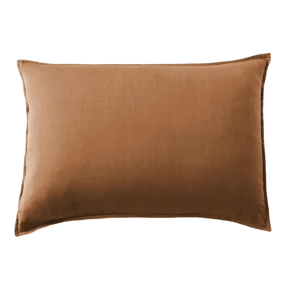 Federa cuscino letto rettangolare lyocell Tencelâ„¢ lavato (50 x 70 cm) Olivia Camel