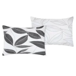 Federa cuscino letto rettangolare percalle di cotone (50 x 70 cm) Matisse Grigio