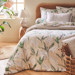 Federa cuscino letto rettangolare in raso di cotone (50 x 70 cm) Viaggio Verde